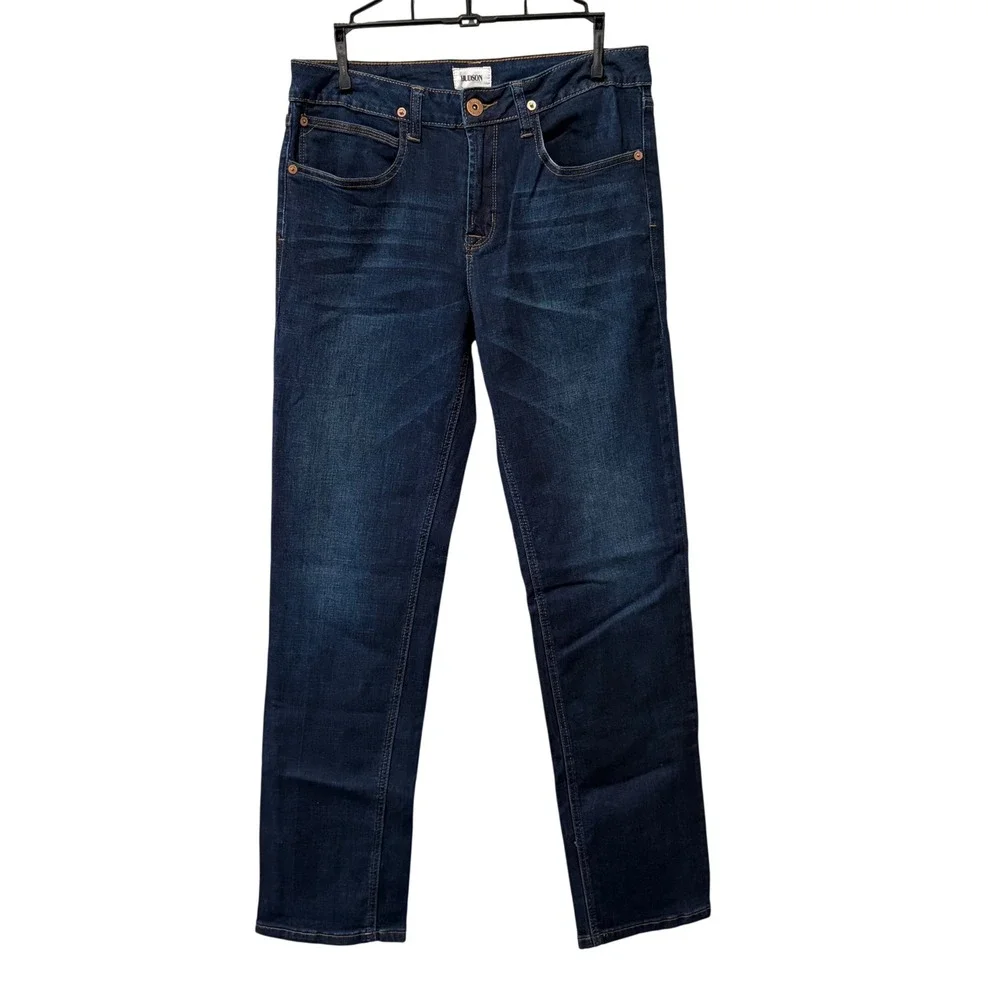 Hudson Jeans Youth Boys 20 Dark Blue Straight Leg Stretch Denim Pants 31x32